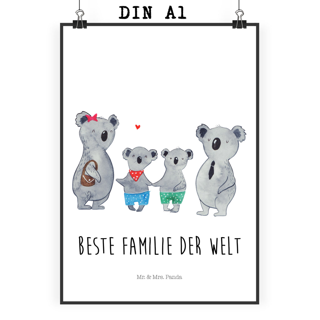 Poster Koala Familie zwei Poster, Wandposter, Bild, Wanddeko, Küchenposter, Kinderposter, Wanddeko Bild, Raumdekoration, Wanddekoration, Handgemaltes Poster, Mr. & Mrs. Panda Poster, Designposter, Kunstdruck, Posterdruck, Familie, Vatertag, Muttertag, Bruder, Schwester, Mama, Papa, Oma, Opa, Koala, Koalabär, beste Familie, Familienzeit, Familienleben, Koalafamilie, Lieblingsfamilie