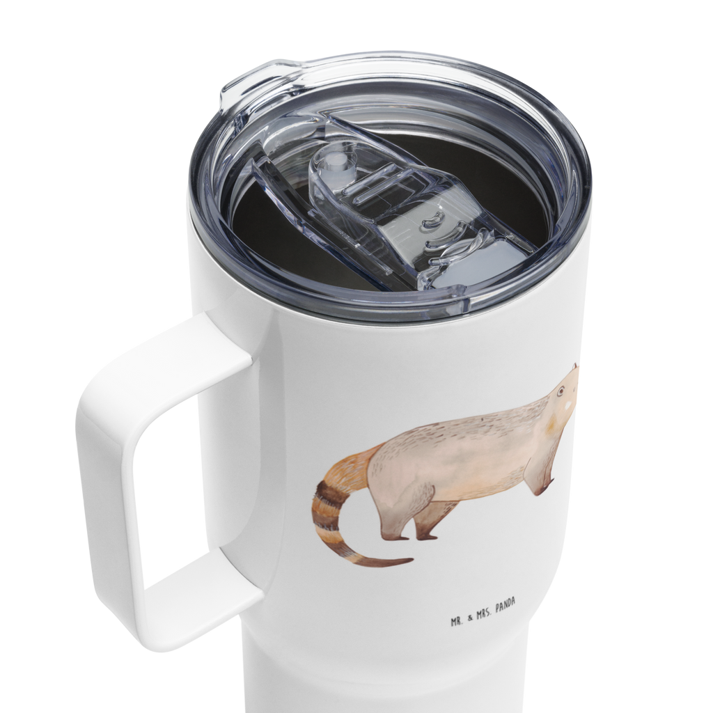 XXL Thermobecher Nasenbär Thermobecher, XL Thermobecher, Reisebecher, XL Reisetasse, Großer Thermobecher, Autobecher, Jumbo Becher, Tiermotive, Gute Laune, lustige Sprüche, Tiere, Nasenbär, Nasenbären, Rüsselbär, Bär