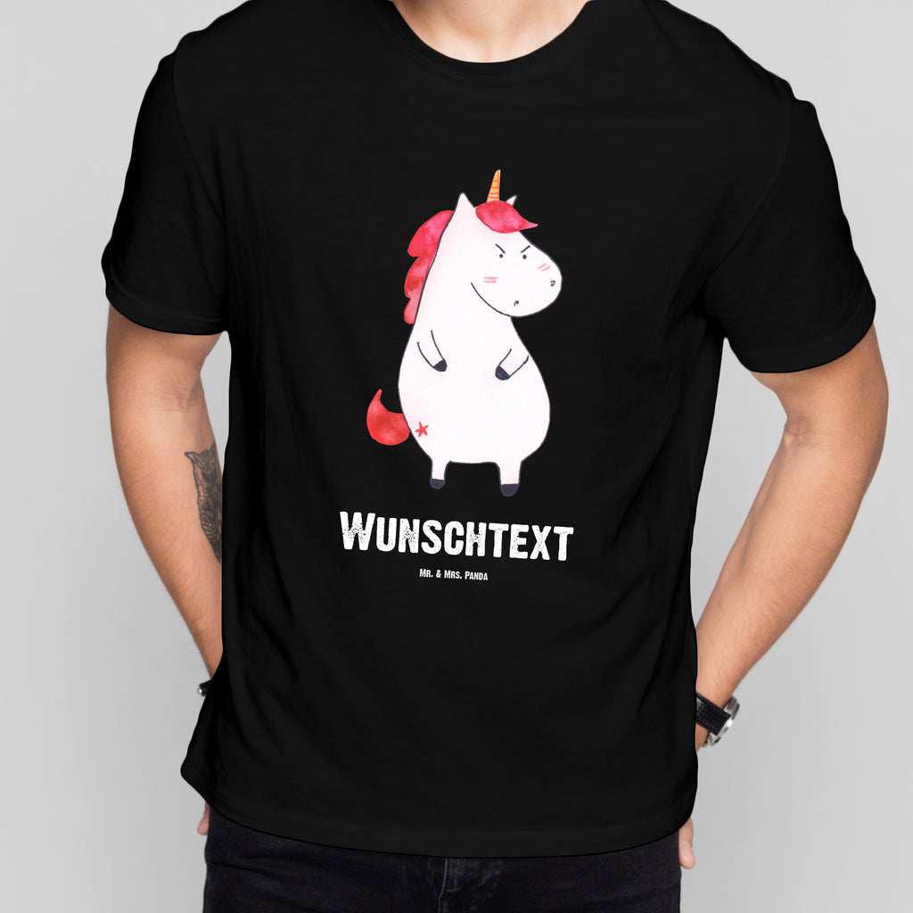 Personalisiertes T-Shirt Einhorn Wut T-Shirt Personalisiert, T-Shirt mit Namen, T-Shirt mit Aufruck, Männer, Frauen, Wunschtext, Bedrucken, Einhorn, Einhörner, Einhorn Deko, Pegasus, Unicorn, Realität, Ansage, lustlos, nein, Büro, Arbeit, wütend, dumme Fragen, lustig, Spaß, Geschenk