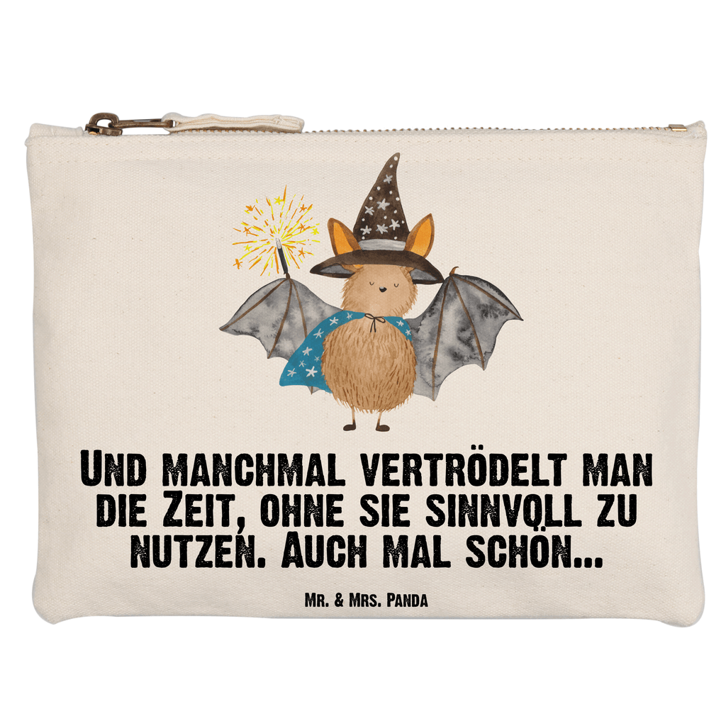 Schminktasche Fledermaus Zauberer Schminktasche, Kosmetiktasche, Kosmetikbeutel, Stiftemäppchen, Etui, Federmappe, Makeup, XXL, Schminketui, Kosmetiketui, Schlamperetui, Tiermotive, Gute Laune, lustige Sprüche, Tiere, Fledermaus, Fledermäuse, Zauberer, Magier, Frauen, reinsteigern