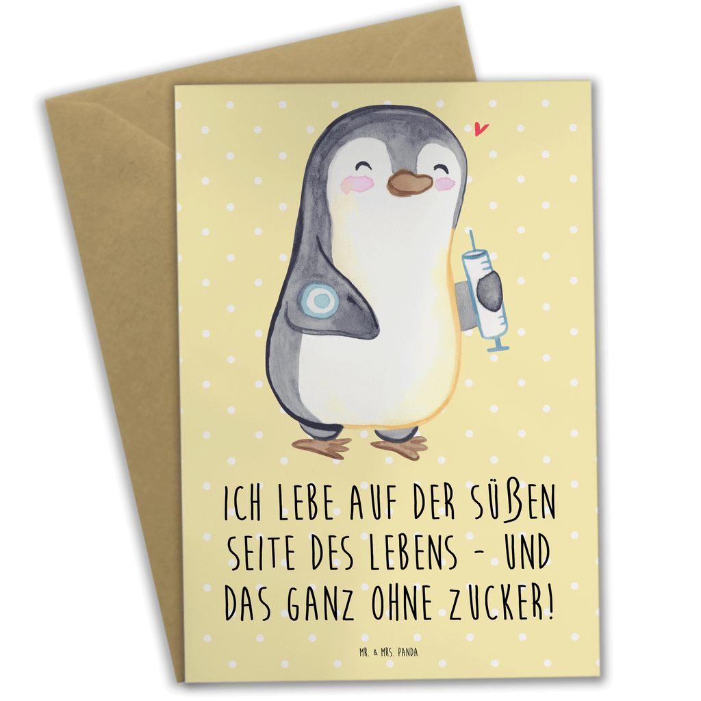 Grußkarte Pinguin Diabetes Grußkarte, Klappkarte, Einladungskarte, Glückwunschkarte, Hochzeitskarte, Geburtstagskarte, Karte, Pinguin, Diabetes, Diabetes Mellitus, Zuckerkrankheit