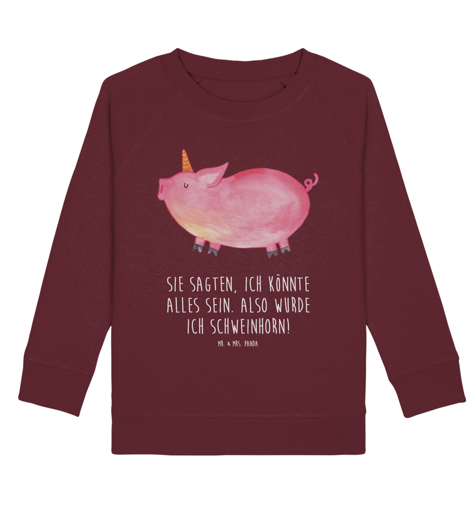 Organic Kinder Pullover Einhorn Schweinhorn Kinder Pullover, Kinder Sweatshirt, Jungen, Mädchen, Einhorn, Einhörner, Einhorn Deko, Pegasus, Unicorn, Party, Spaß, Schwein, Schweinhorn, Bauer, witzig. lustig, Spruch, geschenk, Pig, Piggy, funny, english, englisch