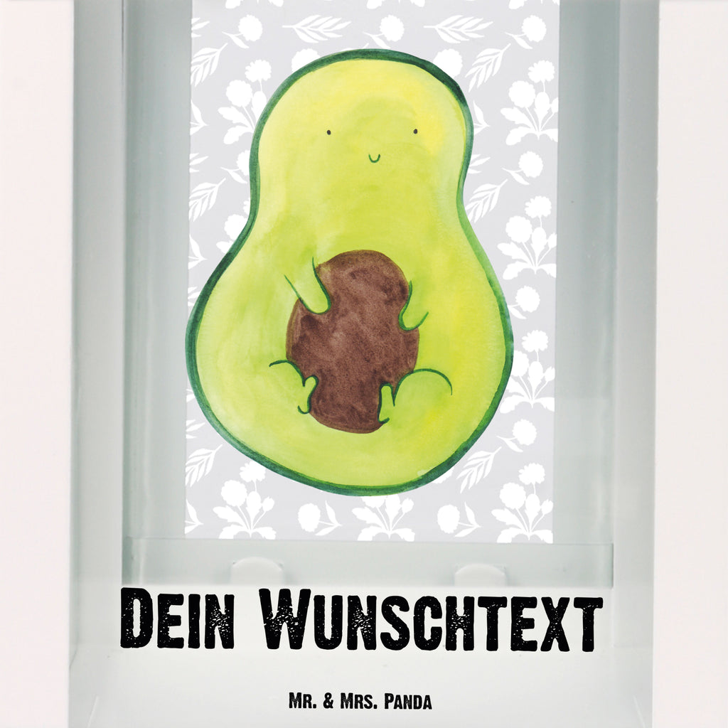 Personalisierte Deko Laterne Avocado mit Kern Gartenlampe, Gartenleuchte, Gartendekoration, Gartenlicht, Laterne kleine Laternen, XXL Laternen, Laterne groß, Avocado, Veggie, Vegan, Gesund, Avokado, Avocadokern, Kern, Pflanze, Spruch Leben