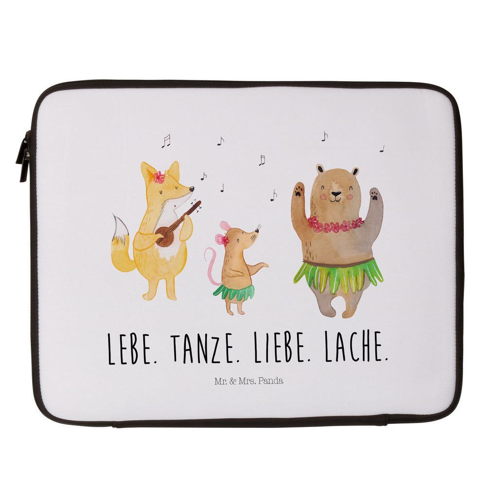 Notebook Tasche Waldtiere Aloha Notebook Tasche, Laptop, Computertasche, Tasche, Notebook-Tasche, Notebook-Reisehülle, Notebook Schutz, Tiermotive, Gute Laune, lustige Sprüche, Tiere, Wald, Waldtiere, Musik, Aloha, Bär, Hase, Igel, Tanzen, Leben, Lachen