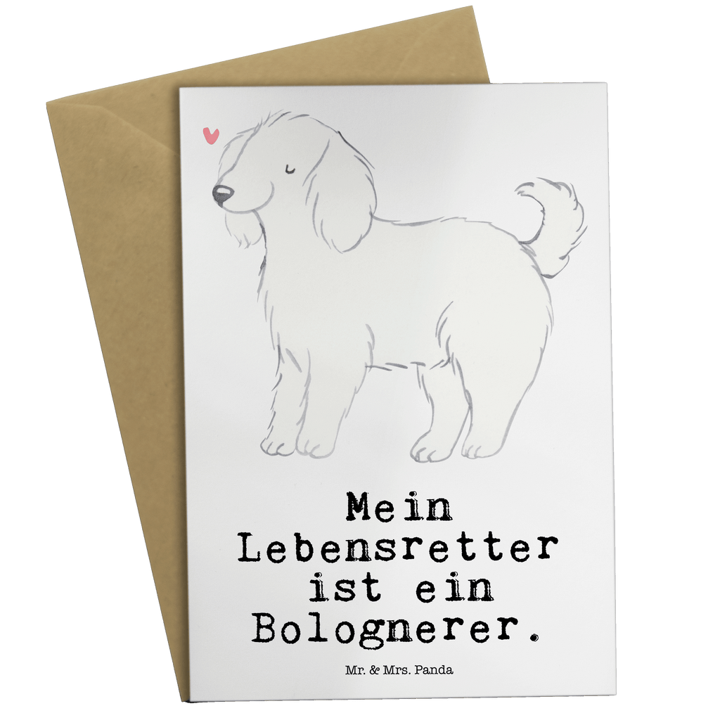 Grußkarte Bologneser Lebensretter Grußkarte, Klappkarte, Einladungskarte, Glückwunschkarte, Hochzeitskarte, Geburtstagskarte, Karte, Ansichtskarten, Hund, Hunderasse, Rassehund, Hundebesitzer, Geschenk, Tierfreund, Schenken, Welpe, Bologneser