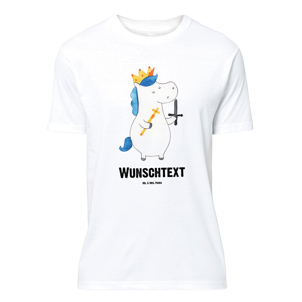 Personalisiertes T-Shirt Einhorn König mit Schwert T-Shirt Personalisiert, T-Shirt mit Namen, T-Shirt mit Aufruck, Männer, Frauen, Wunschtext, Bedrucken, Einhorn, Einhörner, Einhorn Deko, Pegasus, Unicorn, König, Ritter, Mittelalter