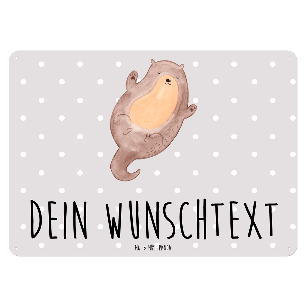 Personalisiertes Blechschild Otter Umarmen Blechschild, Metallschild, Geschenk Schild, Schild, Magnet-Metall-Schild, Deko Schild, Wandschild, Wand-Dekoration, Türschild, Otter, Fischotter, Seeotter, Otter Seeotter See Otter