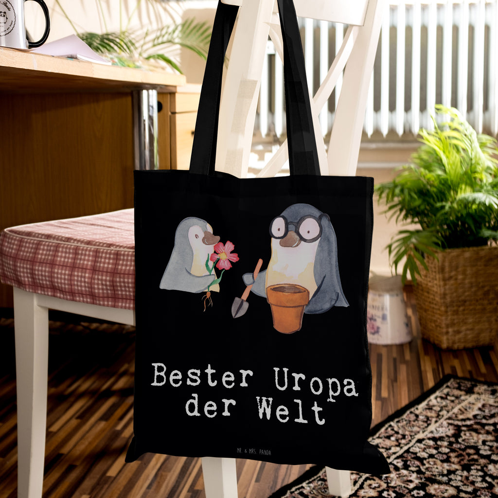 Tragetasche Pinguin Bester Uropa der Welt Beuteltasche, Beutel, Einkaufstasche, Jutebeutel, Stoffbeutel, Tasche, Shopper, Umhängetasche, Strandtasche, Schultertasche, Stofftasche, Tragetasche, Badetasche, Jutetasche, Einkaufstüte, Laptoptasche, für, Dankeschön, Geschenk, Schenken, Geburtstag, Geburtstagsgeschenk, Geschenkidee, Danke, Bedanken, Mitbringsel, Freude machen, Geschenktipp, Uropa, Uhropa, Ur Opa, Urgroßeltern, Grossvater, Großvater, Opa, Opi. Großpapa, Großeltern, Enkel, Enkelin, Enkelkind, Kleinigkeit, Oppa, Oppi, Bester, Uropa Mitbringsel