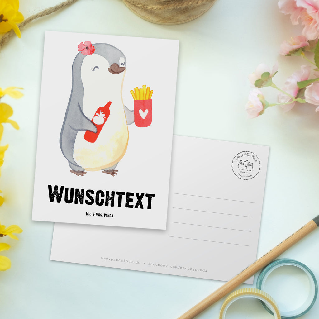 Personalisierte Postkarte Imbissverkäuferin mit Herz Postkarte mit Namen, Postkarte bedrucken, Postkarte mit Wunschtext, Postkarte personalisierbar, Geschenkkarte mit Namen, Grußkarte mit Namen, Karte mit Namen, Einladung mit Namen, Ansichtskarte mit Namen, Geschenkkarte mit Wunschtext, Grußkarte mit Wunschtext, Karte mit Wunschtext, Einladung mit Wunschtext, Ansichtskarte mit Wunschtext, Beruf, Ausbildung, Jubiläum, Abschied, Rente, Kollege, Kollegin, Geschenk, Schenken, Arbeitskollege, Mitarbeiter, Firma, Danke, Dankeschön, Imbissbesitzerin, Imibissverkäuferin, Pommesverkäuferin