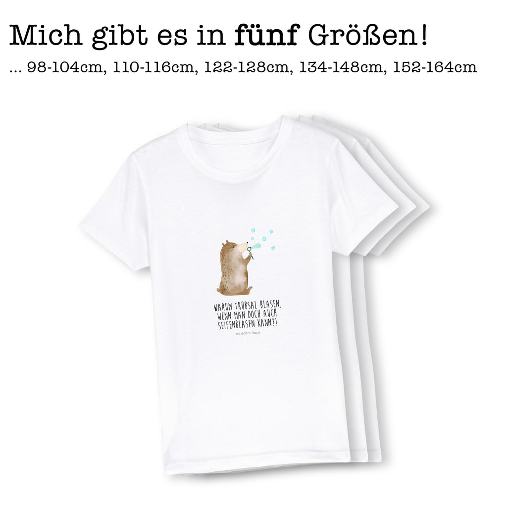 Organic Kinder T-Shirt Bär Seifenblasen Kinder T-Shirt, Kinder T-Shirt Mädchen, Kinder T-Shirt Jungen, Bär, Teddy, Teddybär, Seifenblasen Bär Lustig Sein Glücklich Traurig Happy