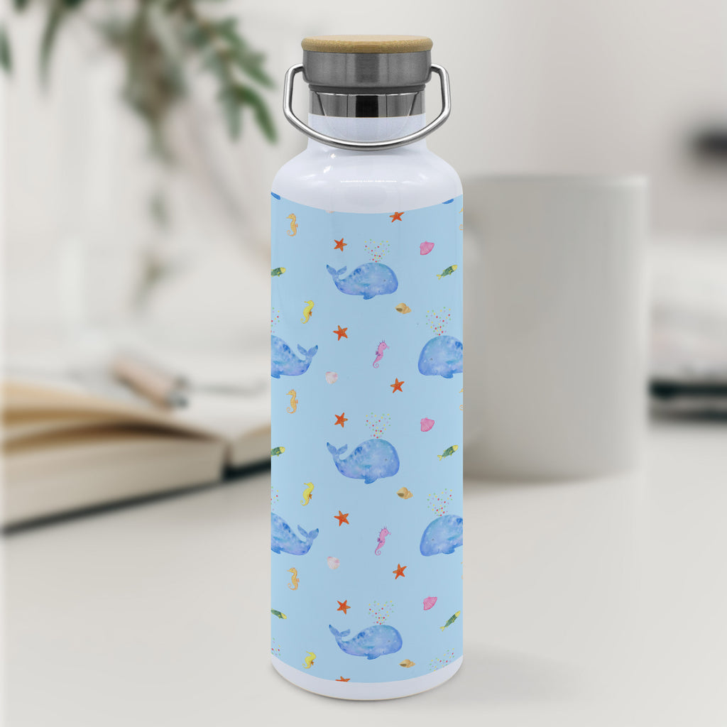 Trinkflasche Wal Konfetti Muster Thermosflasche, Isolierflasche, Edelstahl, Trinkflasche, isoliert, Wamrhaltefunktion, Sportflasche, Flasche zum Sport, Sportlerflasche, Meerestiere, Meer, Urlaub, Wal, Konfetti, Wale, Motivation, Neuanfang, Trennung, Diät, Abnehmen, Neustart, Lebensabschnitt, Geburtstag