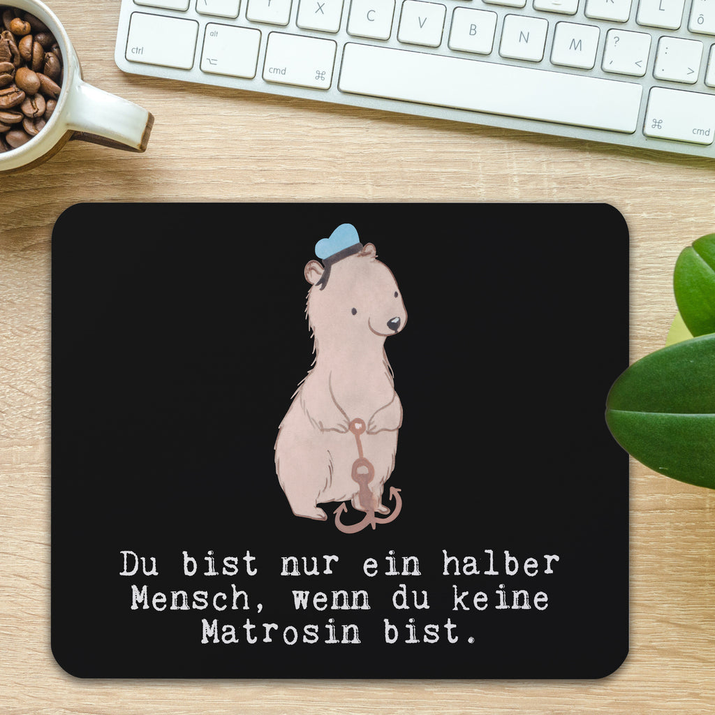 Mauspad Matrosin mit Herz Mousepad, Computer zubehör, Büroausstattung, PC Zubehör, Arbeitszimmer, Mauspad, Einzigartiges Mauspad, Designer Mauspad, Mausunterlage, Mauspad Büro, Beruf, Ausbildung, Jubiläum, Abschied, Rente, Kollege, Kollegin, Geschenk, Schenken, Arbeitskollege, Mitarbeiter, Firma, Danke, Dankeschön, Matrosin, Seeleute, Schiff, Schiffsmechanikerin