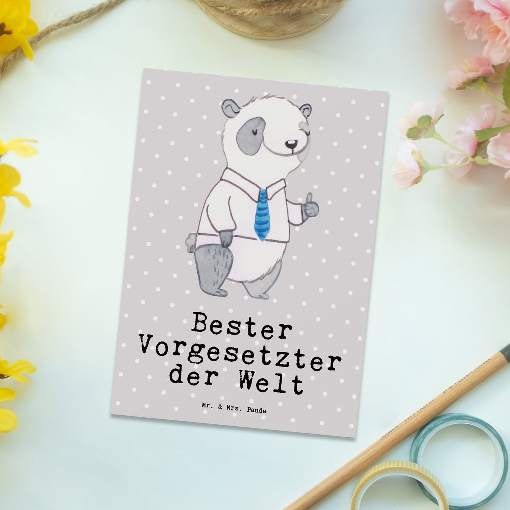 Postkarte Panda Bester Vorgesetzter der Welt Postkarte, Karte, Geschenkkarte, Grußkarte, Einladung, Ansichtskarte, Geburtstagskarte, Einladungskarte, Dankeskarte, Ansichtskarten, Einladung Geburtstag, Einladungskarten Geburtstag, für, Dankeschön, Geschenk, Schenken, Geburtstag, Geburtstagsgeschenk, Geschenkidee, Danke, Bedanken, Mitbringsel, Freude machen, Geschenktipp, Chef, Boss, Abschiedsgeschenk, Abteilungsleiter, Kollege, Vorgesetzter, Vorgesetzte, Arbeit, Leiter, Arbeitgeber, Führungskraft