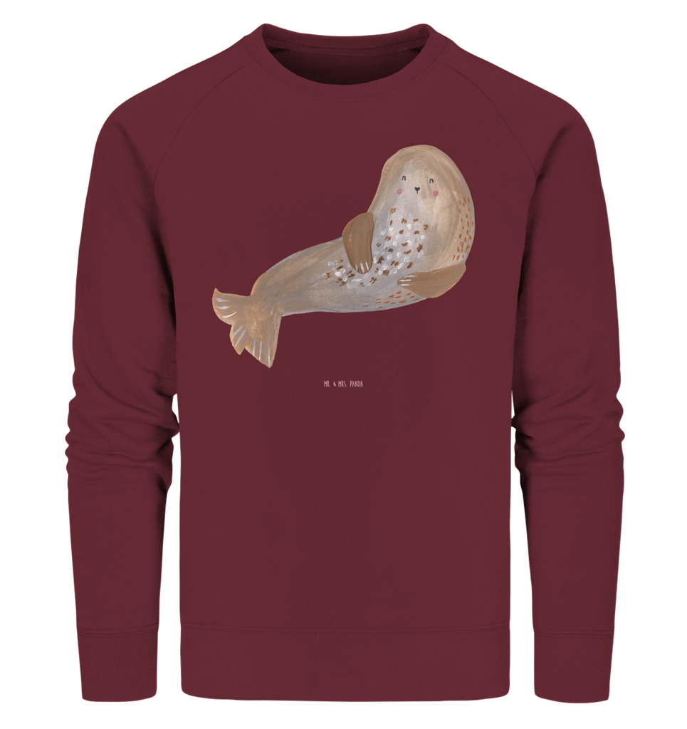 Organic Pullover Robbe Lachen Pullover, Pullover Männer, Pullover Frauen, Sweatshirt, Sweatshirt Männer, Sweatshirt Frauen, Unisex, Tiermotive, Gute Laune, lustige Sprüche, Tiere, Robbe, Robben, Seehund, Strand, Meerestier, Ostsee, Nordsee