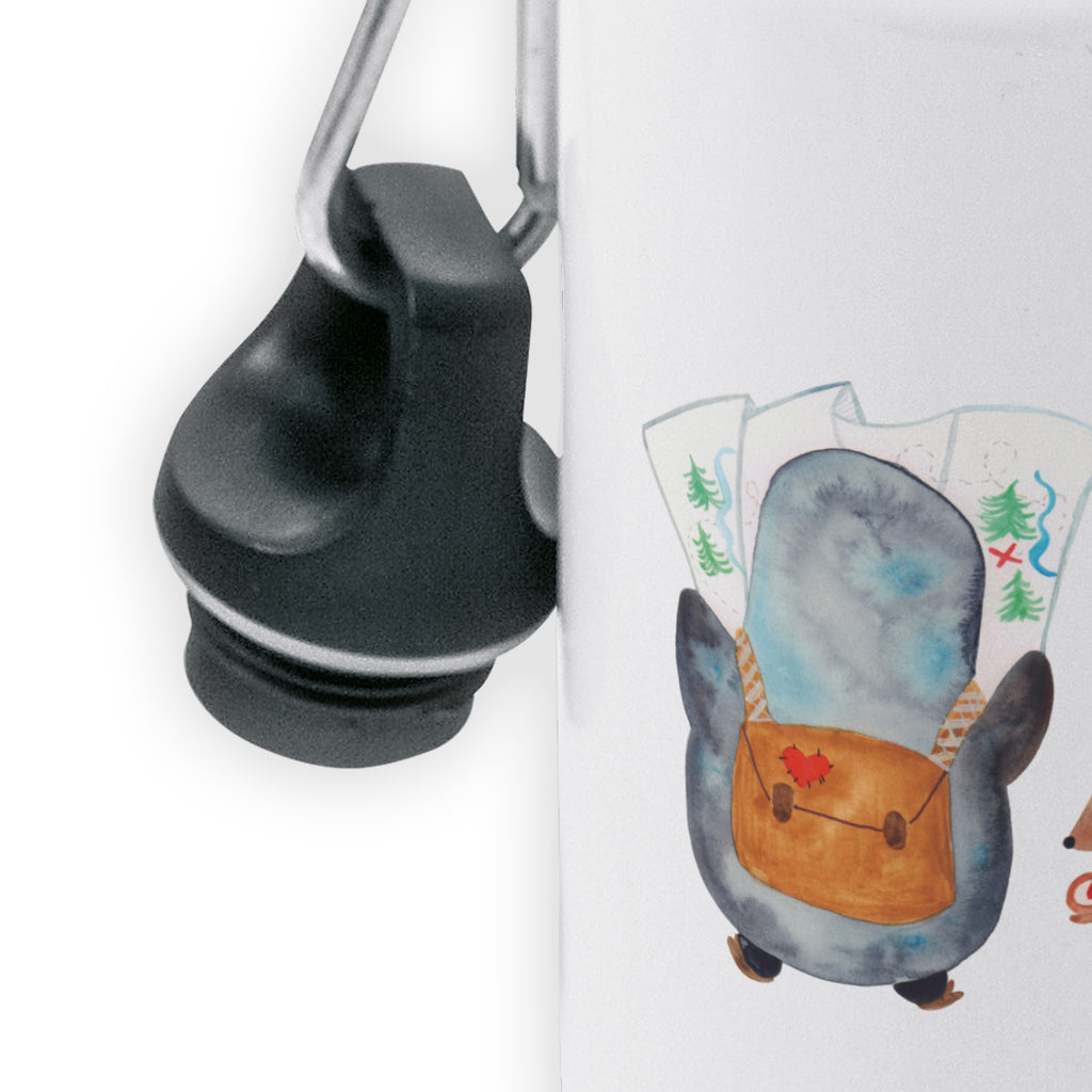 Kindertrinkflasche Pinguin & Maus Wanderer Kindertrinkflasche, Kinder Trinkflasche, Trinkflasche, Flasche, Kinderflasche, Kinder, Kids, Kindergarten Flasche, Grundschule, Jungs, Mädchen, Pinguin, Pinguine, Abenteurer, Abenteuer, Roadtrip, Ausflug, Wanderlust, wandern