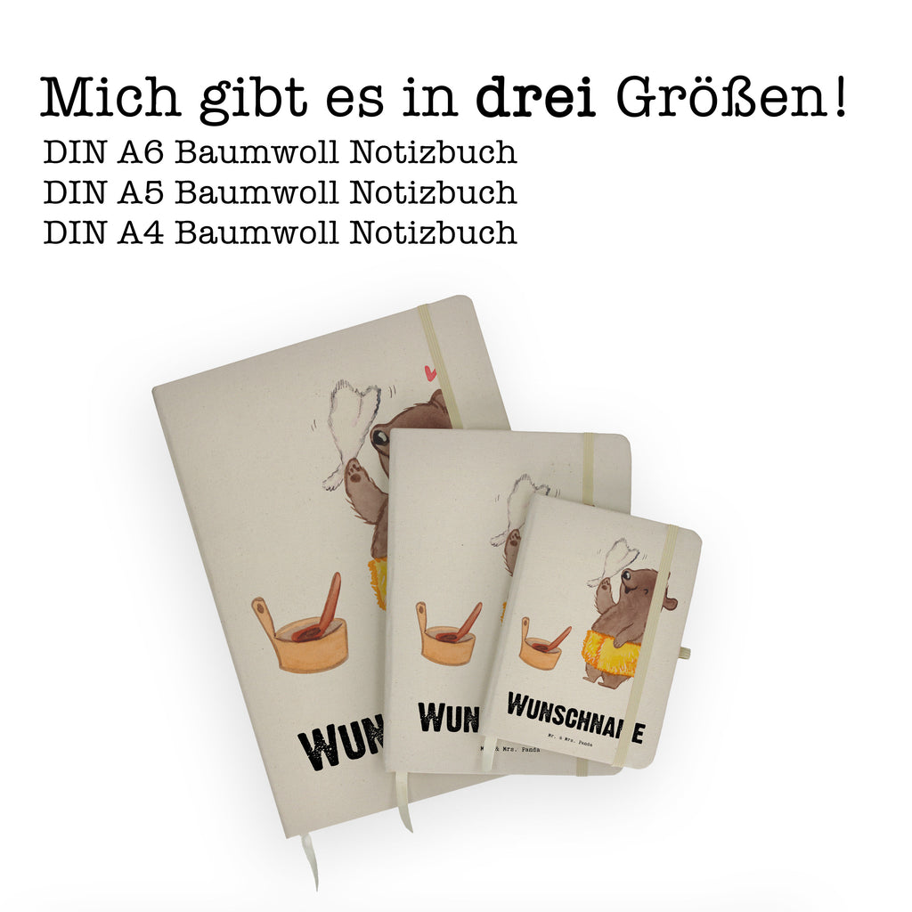 DIN A4 Personalisiertes Notizbuch Saunameister mit Herz Personalisiertes Notizbuch, Notizbuch mit Namen, Notizbuch bedrucken, Personalisierung, Namensbuch, Namen, Beruf, Ausbildung, Jubiläum, Abschied, Rente, Kollege, Kollegin, Geschenk, Schenken, Arbeitskollege, Mitarbeiter, Firma, Danke, Dankeschön