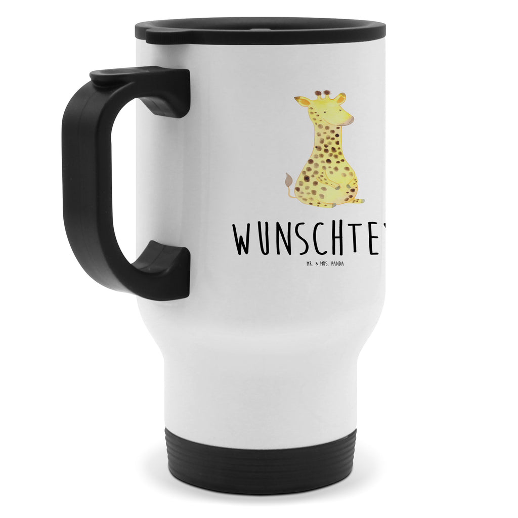 Personalisierter Thermobecher Giraffe Zufrieden Personalisierter Thermobecher, Personalisierter To Go Becher, Personalisierte Thermotasse, Personalisierter Kaffeebecher, Personalisierter Isolierbecher, Thermobecher personalisieren, Thermobecher mit Namen, Thermobecher selbst gestalten, Wunschname, Spülmaschinenfest, Bedrucken, Isolierbecher mit Namen, Isolierbecher selbst gestalten, Thermotasse personalisieren, Thermotasse mit Namen, Afrika, Wildtiere, Giraffe, Zufrieden, Glück, Abenteuer