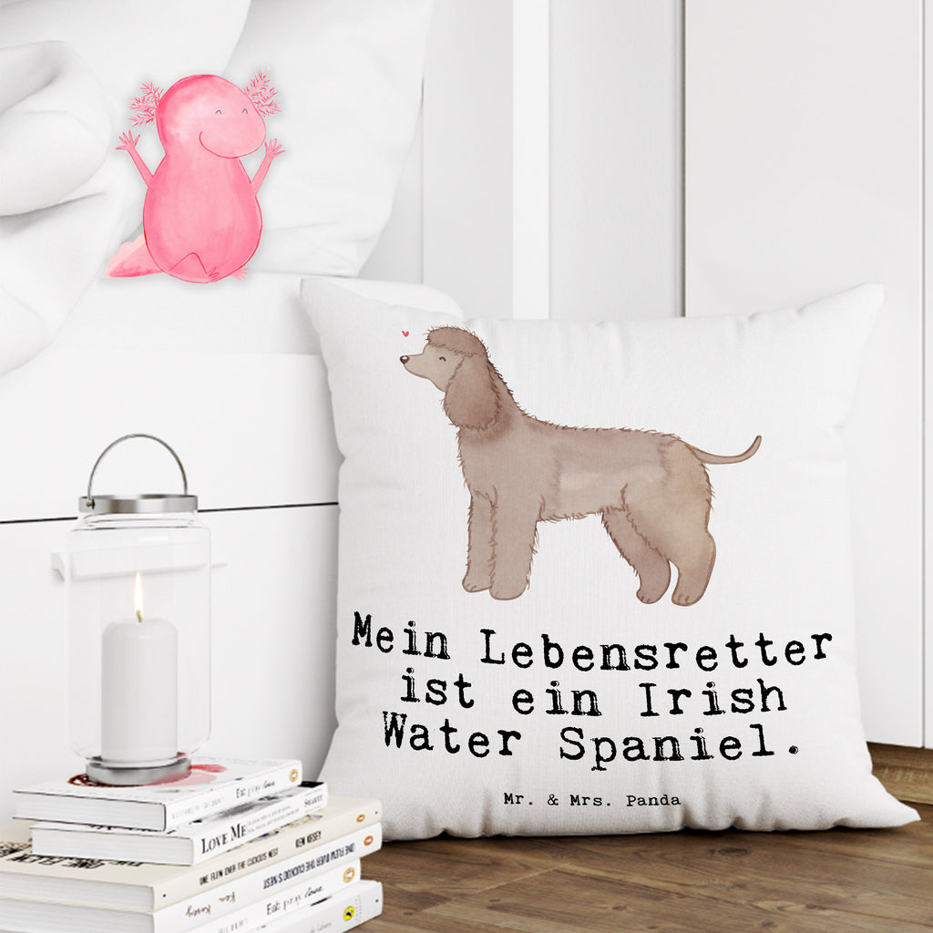 40x40 Kissen Irish Water Spaniel Lebensretter Kissenhülle, Kopfkissen, Sofakissen, Dekokissen, Motivkissen, Hund, Hunderasse, Rassehund, Hundebesitzer, Geschenk, Tierfreund, Schenken, Welpe, Irish Water Spaniel, Jagdhund