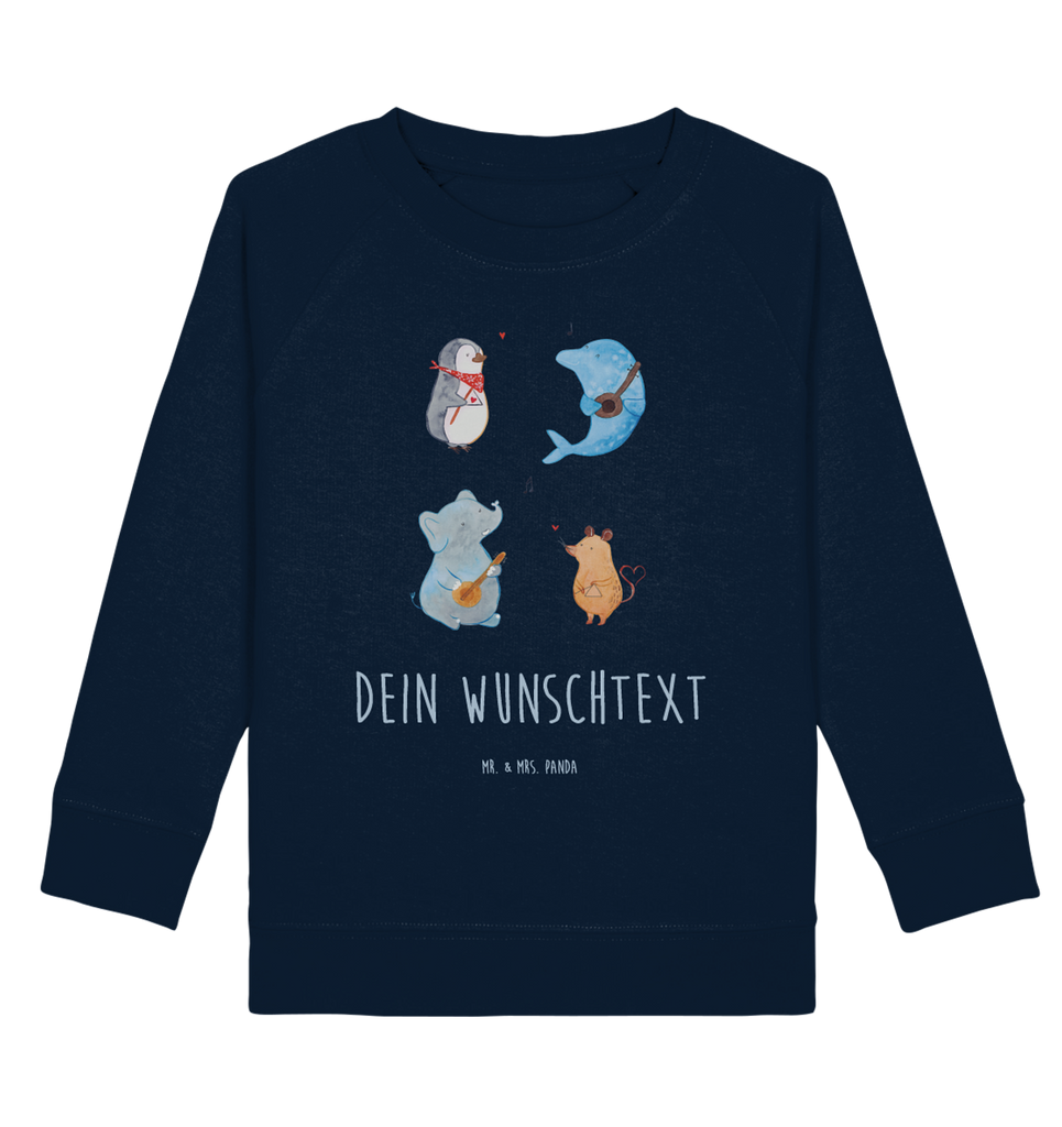 Personalisierter Kinder Pullover Big Band Personalisierter Kinder Pullover, Personalisiertes Kinder Sweatshirt, Jungen, Mädchen, Tiermotive, Gute Laune, lustige Sprüche, Tiere, Hund, Pinguin, Maus, Elefant, Delfin, Gitarre, Band, Triangel, Musikanten, Musik