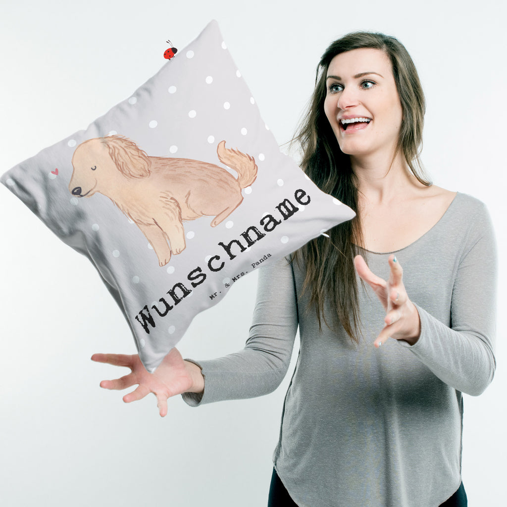 Personalisiertes Kissen Cocker Spaniel Lebensretter Kissen, personalisiert, Name, Wunschname, bedrucken, Kopfkissen, Hund, Hunderasse, Rassehund, Hundebesitzer, Geschenk, Tierfreund, Schenken, Welpe, Englische Cockerspaniel, Cocker Spaniel