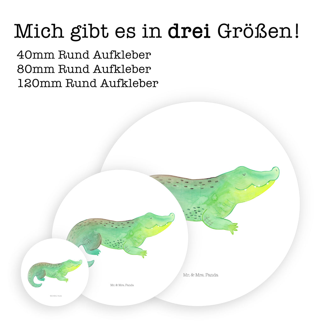 Rund Aufkleber Krokodil Sticker, Aufkleber, Etikett, Kinder, rund, Meerestiere, Meer, Urlaub, Krokodil, Krokodile, verrückt sein, spontan sein, Abenteuerlust, Reiselust, Freundin, beste Freundin, Lieblingsmensch