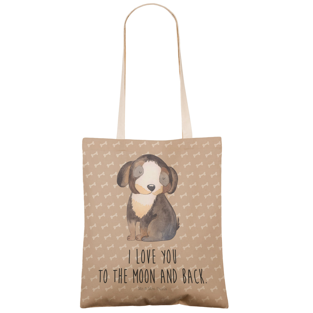 Einkaufstasche Hund entspannt Tragetasche, Tasche, Beutel, Stofftasche, Baumwolltasche, Umhängetasche, Shopper, Einkaufstasche, Beuteltasche, Hund, Hundemotiv, Haustier, Hunderasse, Tierliebhaber, Hundebesitzer, Sprüche, schwarzer Hund, Hundeliebe, Liebe, Hundeglück