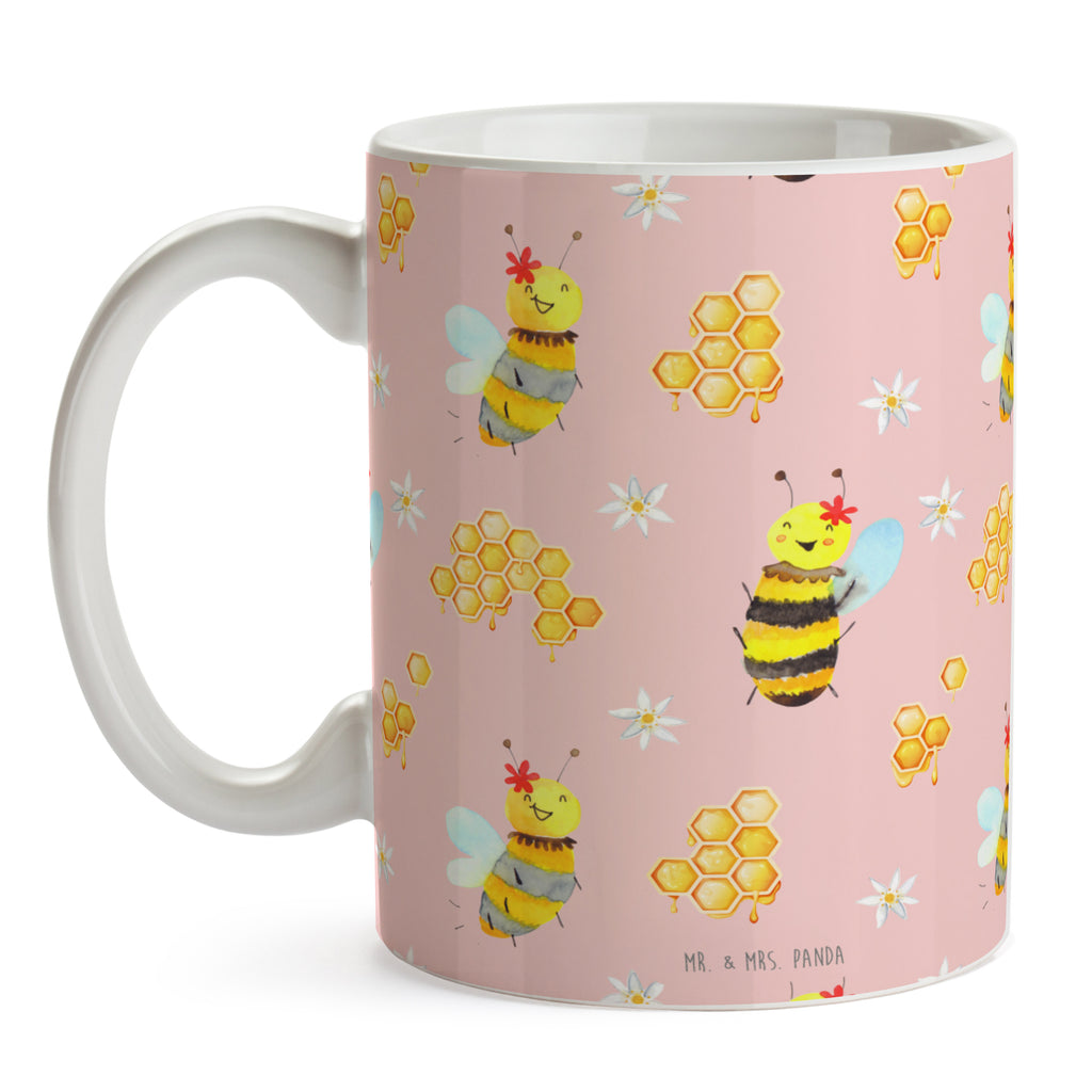 Tasse Biene Happy Muster Tasse, Kaffeetasse, Teetasse, Becher, Kaffeebecher, Teebecher, Keramiktasse, Porzellantasse, Büro Tasse, Geschenk Tasse, Tasse Sprüche, Tasse Motive, Kaffeetassen, Tasse bedrucken, Designer Tasse, Cappuccino Tassen, Schöne Teetassen, Biene, Wespe, Hummel