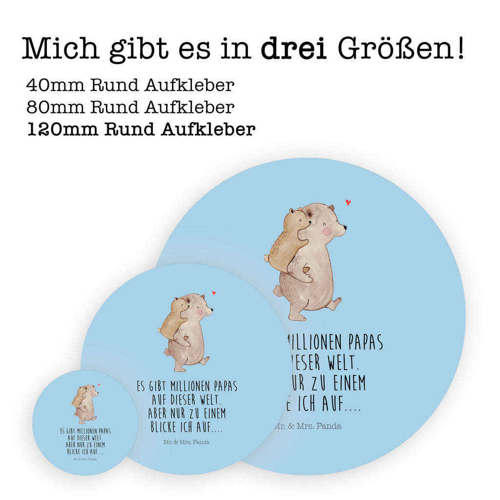 Rund Aufkleber Papa Bär Sticker, Aufkleber, Etikett, Familie, Vatertag, Muttertag, Bruder, Schwester, Mama, Papa, Oma, Opa, Geschenk, Vater, Papi, Vati, Onkel, Geburtstag