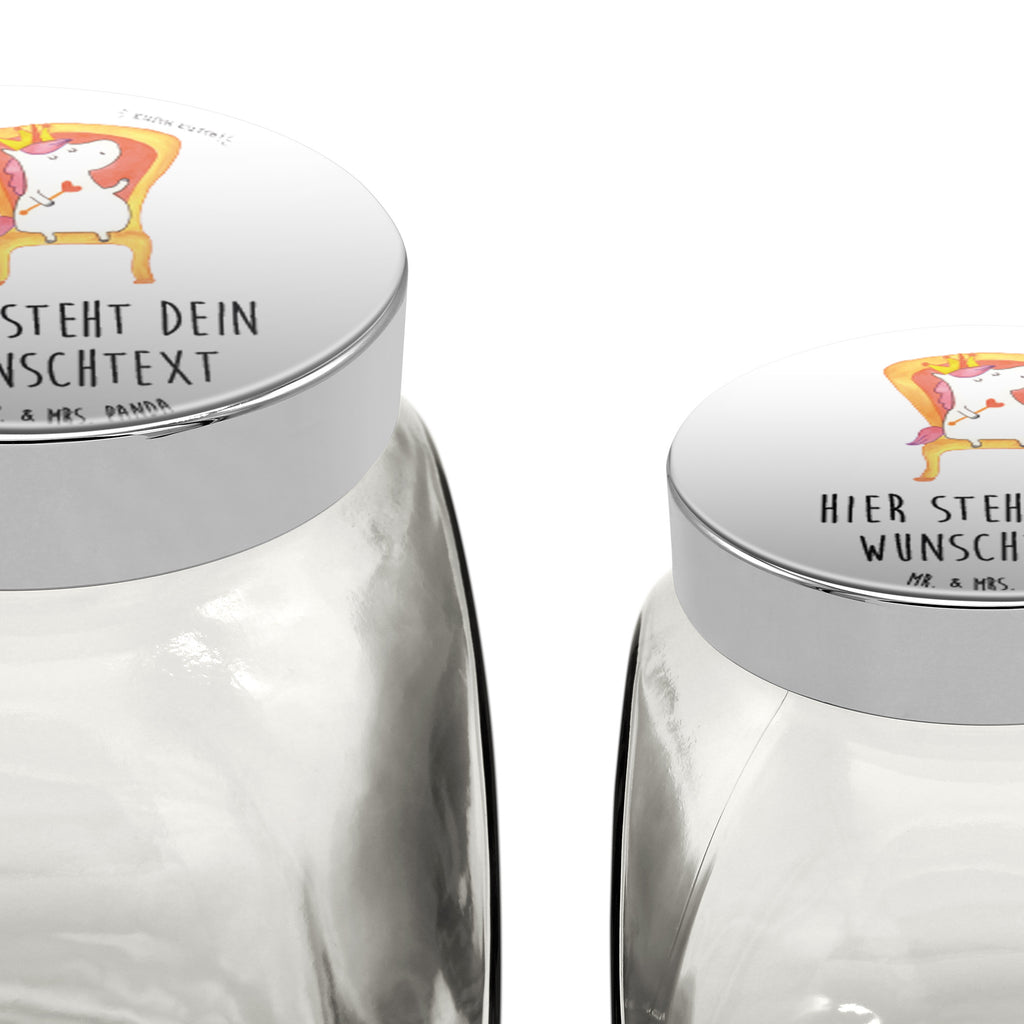 Personalisiertes Bonbonglas Einhorn König Vorratsdose, Vorratsbehälter, Süßigkeitenglas, Süßigkeitendose, Kaffeedose, Müslidose, Teedose, Keksbehälter, Keksedose, Glasdose, Glasbälter, Vorratsglas, Küchenbehälter, Aufbewahrungsdose, Aufbewahungsglas, Gewürzdose, Küchenorganizer, Snackdose, Einhorn, Einhörner, Einhorn Deko, Pegasus, Unicorn, König, Präsident, Bundeskanzler, Herrscher, Kaiser, Prinzessin, Krone