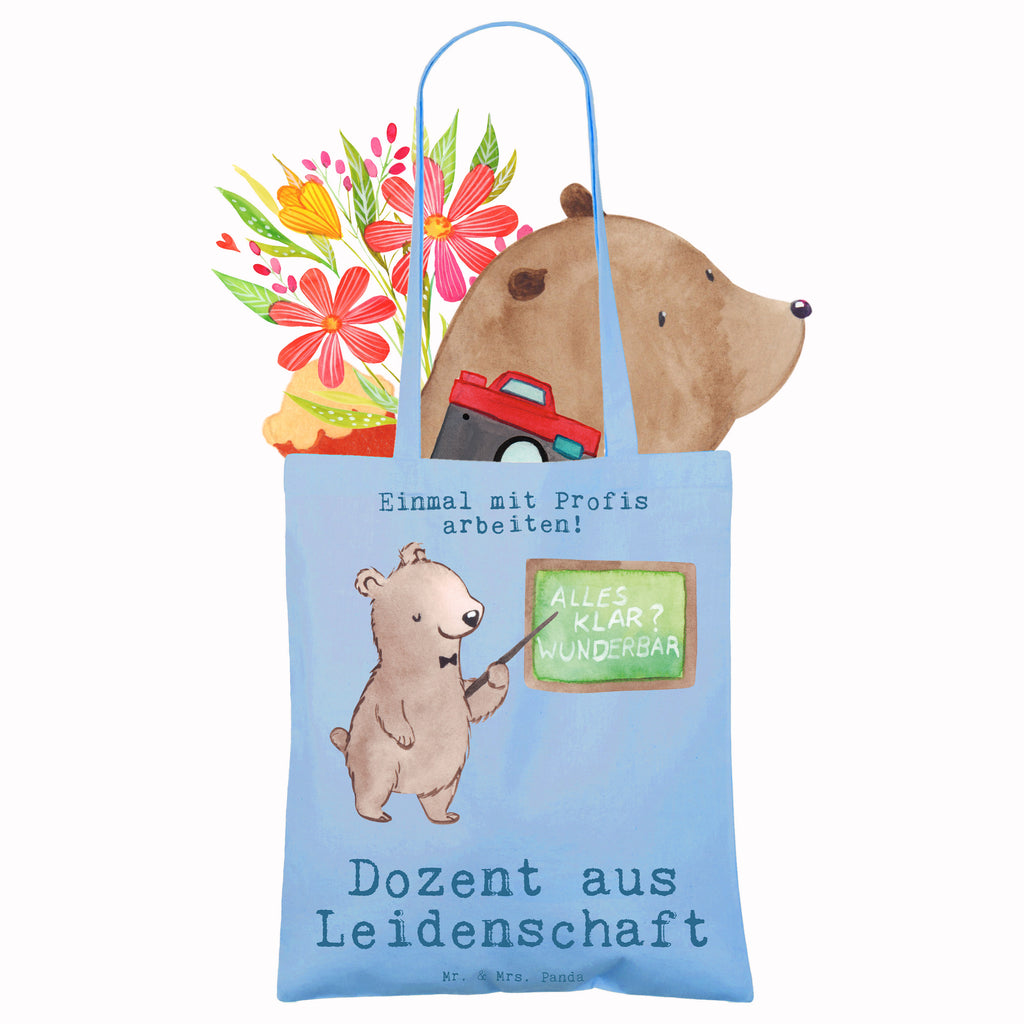 Tragetasche Dozent aus Leidenschaft Beuteltasche, Beutel, Einkaufstasche, Jutebeutel, Stoffbeutel, Tasche, Shopper, Umhängetasche, Strandtasche, Schultertasche, Stofftasche, Tragetasche, Badetasche, Jutetasche, Einkaufstüte, Laptoptasche, Beruf, Ausbildung, Jubiläum, Abschied, Rente, Kollege, Kollegin, Geschenk, Schenken, Arbeitskollege, Mitarbeiter, Firma, Danke, Dankeschön, Dozent, Professor, Universität, Vorlesung, Tutor, Akademiker, Uni, Unterricht