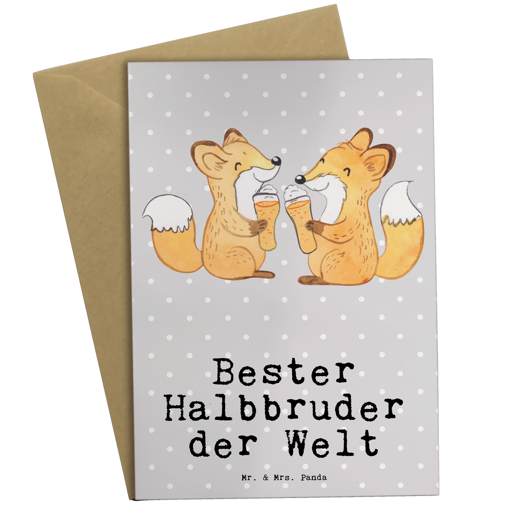 Grußkarte Fuchs Bester Halbbruder der Welt Grußkarte, Klappkarte, Einladungskarte, Glückwunschkarte, Hochzeitskarte, Geburtstagskarte, Karte, Ansichtskarten, für, Dankeschön, Geschenk, Schenken, Geburtstag, Geburtstagsgeschenk, Geschenkidee, Danke, Bedanken, Mitbringsel, Freude machen, Geschenktipp, Halbbruder, Stiefbruder, Stief, Stiefgeschwister, Bruder, Brudi, Geschwister, Bruderherz, Schwester, Familie, Kleinigkeit, Brother, Bester, Sohn