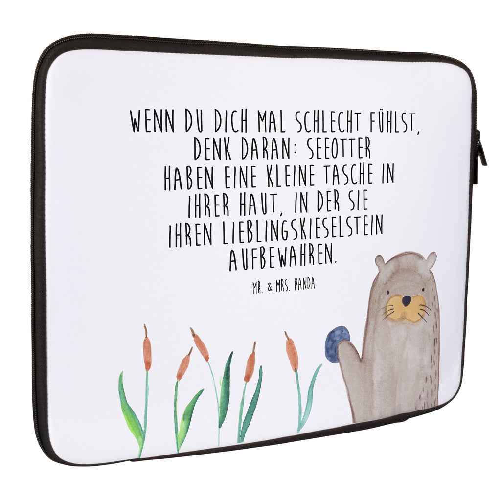 Notebook Tasche Otter Stein Notebook Tasche, Laptop, Computertasche, Tasche, Notebook-Tasche, Notebook-Reisehülle, Notebook Schutz, Otter, Fischotter, Seeotter, Otter Seeotter See Otter