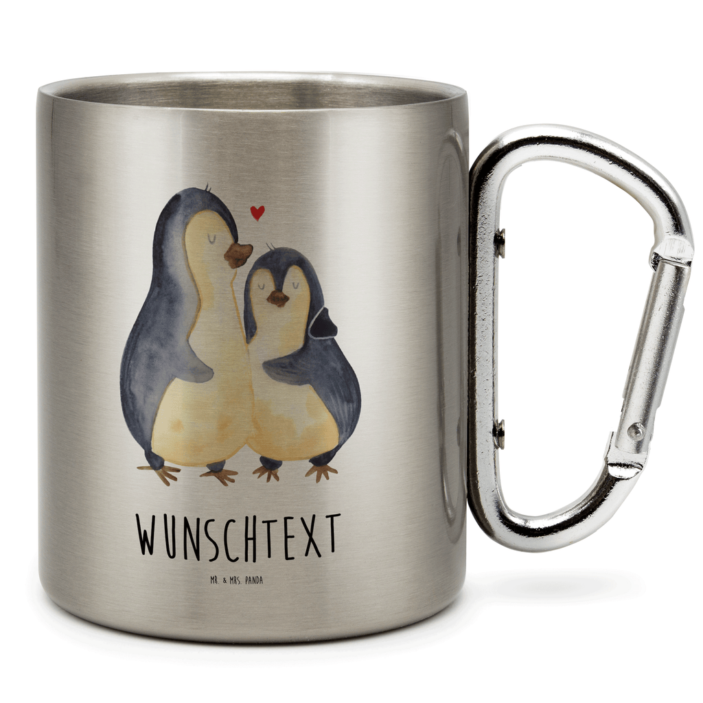 Personalisierter Edelstahlbecher Pinguin umarmend Personalisierte Edelstahltasse, Personalisierter Edelstahlbecher, Personalisierter Outdoor Becher, Personalisierte Outdoor Tasse, Pinguin, Liebe, Liebespaar, Liebesbeweis, Liebesgeschenk, Verlobung, Jahrestag, Hochzeitstag, Hochzeit, Hochzeitsgeschenk