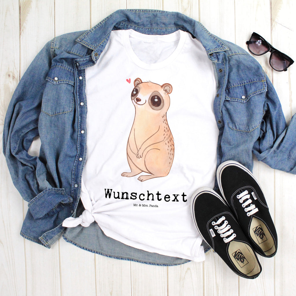 Personalisiertes T-Shirt Plumplori Glücklich T-Shirt Personalisiert, T-Shirt mit Namen, T-Shirt mit Aufruck, Männer, Frauen, Wunschtext, Bedrucken, Tiermotive, Gute Laune, lustige Sprüche, Tiere, Plumplori, Niedlich, Glück