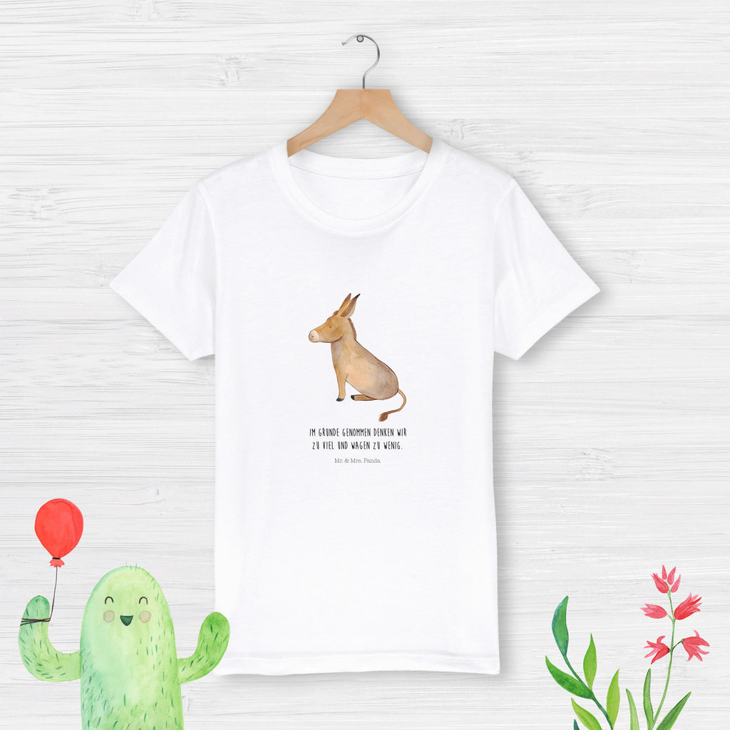 Organic Kinder T-Shirt Esel Kinder T-Shirt, Kinder T-Shirt Mädchen, Kinder T-Shirt Jungen, Tiermotive, Gute Laune, lustige Sprüche, Tiere, Esel, Weisheit, Lebensmut, Lebensglück, Ziel, Lebensziel, Mut, erfolg, tapferkeit, positive gedanken, zuversicht