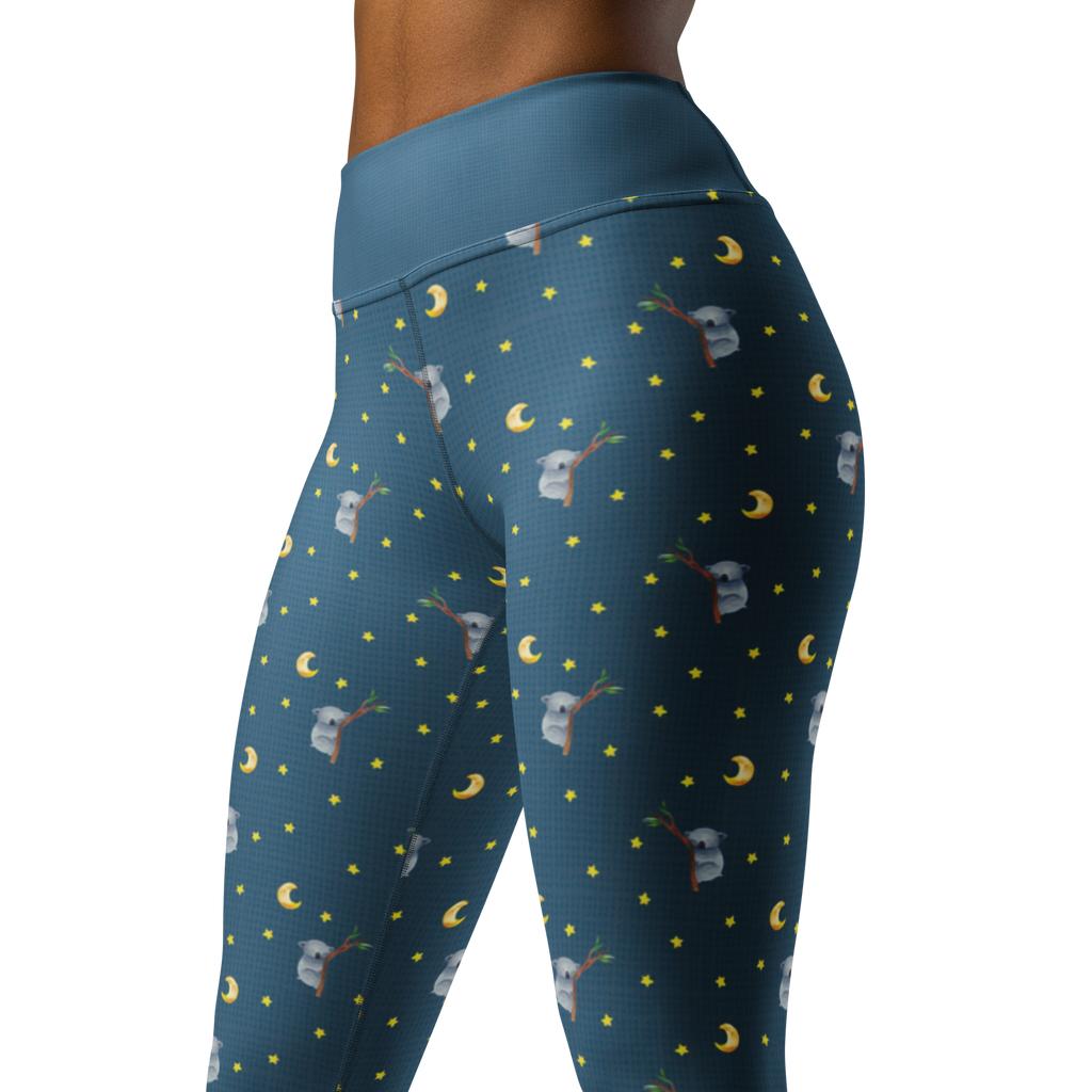 Yogahose Koalabär Muster Yogapants, Yogaleggings, Yogaleggins, Yogahose Damen, Yogahose, Frauen, Yogahose Mädchen, Yogahose Kinder, Yogahose Herren, Yogahose Männer, Tiermotive, Gute Laune, lustige Sprüche, Tiere, Koala, träumen, Traum, schlafen, Schlafzimmer, Traumland, Bär, Koalabär