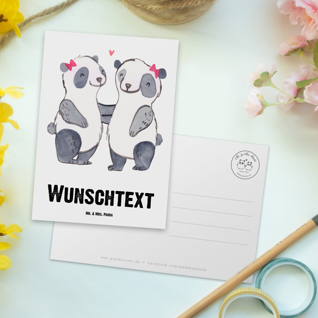 Personalisierte Postkarte Panda Beste Halbtante der Welt Postkarte mit Namen, Postkarte bedrucken, Postkarte mit Wunschtext, Postkarte personalisierbar, Geschenkkarte mit Namen, Grußkarte mit Namen, Karte mit Namen, Einladung mit Namen, Ansichtskarte mit Namen, Geschenkkarte mit Wunschtext, Grußkarte mit Wunschtext, Karte mit Wunschtext, Einladung mit Wunschtext, Ansichtskarte mit Wunschtext, für, Dankeschön, Geschenk, Schenken, Geburtstag, Geburtstagsgeschenk, Geschenkidee, Danke, Bedanken, Mitbringsel, Freude machen, Geschenktipp, Halbtante, Tante, beste Tante, Stieftante, Stief, Stiefgeschwister, Familie, Kleinigkeit