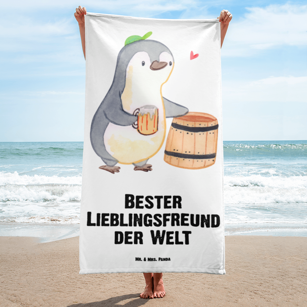 XL Badehandtuch Pinguin Bester Lieblingsfreund der Welt Handtuch, Badetuch, Duschtuch, Strandtuch, Saunatuch, für, Dankeschön, Geschenk, Schenken, Geburtstag, Geburtstagsgeschenk, Geschenkidee, Danke, Bedanken, Mitbringsel, Freude machen, Geschenktipp, Lieblingsfreund, Freund, Partner, Lieblingsmensch, Lieblings Mensch, Liebling, Bae, bester Freund, Liebe, Herz, Love