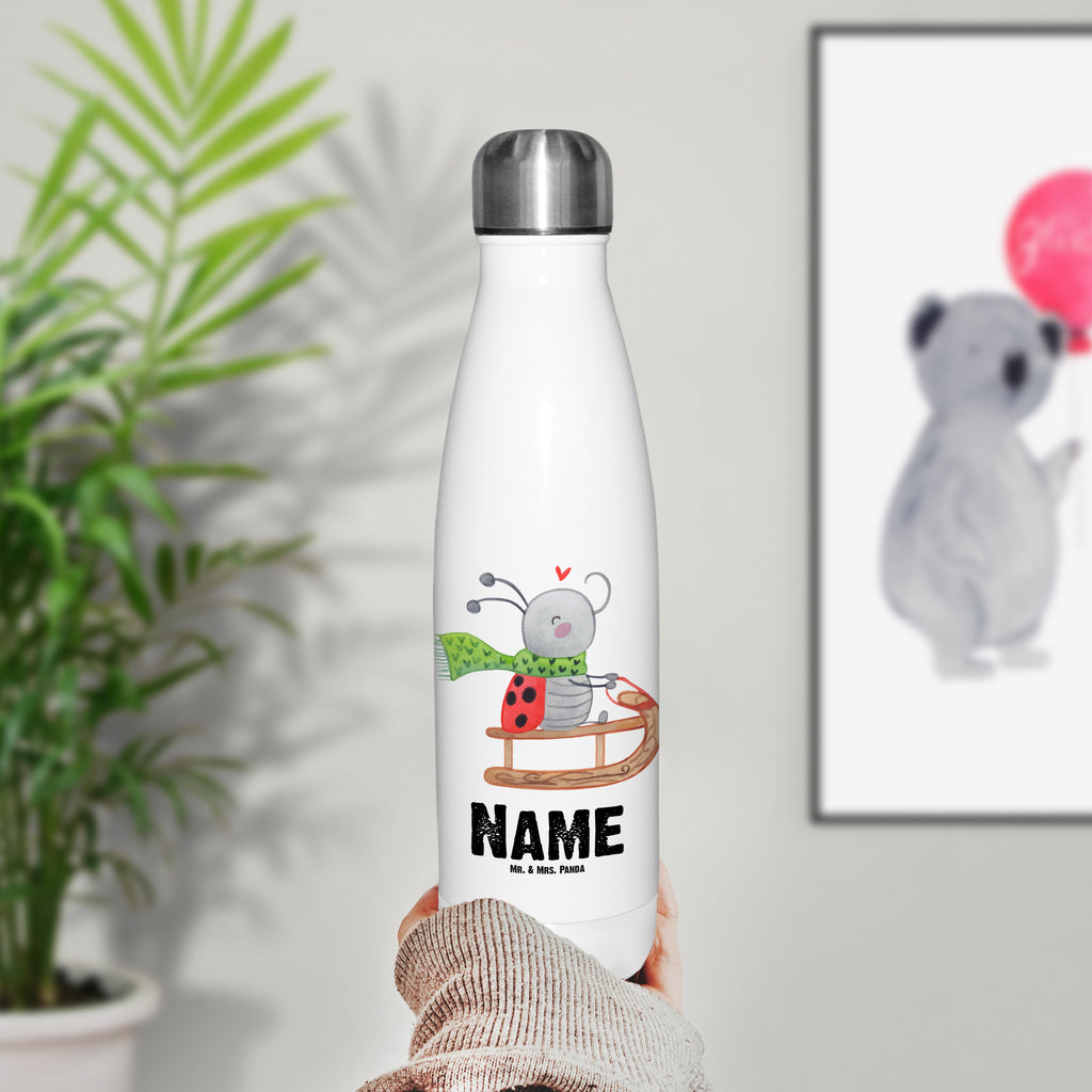 Personalisierte Thermosflasche Smörle Rodeln Personalisierte Isolierflasche, Personalisierte Thermoflasche, Personalisierte Trinkflasche, Trinkflasche Mit Namen, Wunschname, Bedrucken, Namensflasche, Winter, Weihnachten, Weihnachtsdeko, Nikolaus, Advent, Heiligabend, Wintermotiv, Schlittenfahren, Smörle, Marzipan