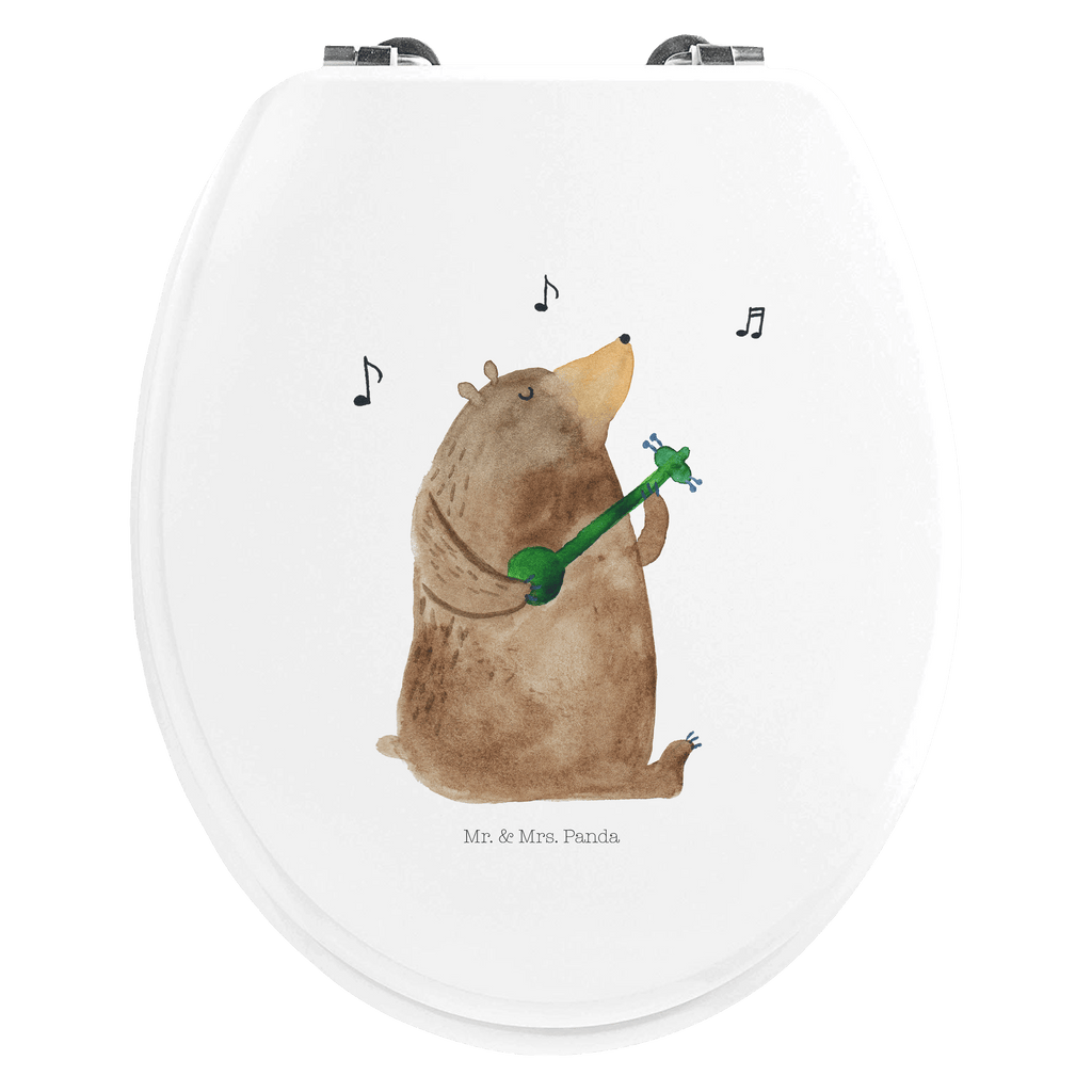 Motiv WC Sitz Bär Lied Klobrille, Klodeckel, Toilettendeckel, WC-Sitz, Toilette, Bär, Teddy, Teddybär, Bärchen, Bear, Liebeslied, Lied, Song, Valentinstag, Valentine, Geschenk, Partner, Liebe, Freundin, Frau, Herz, Spruch