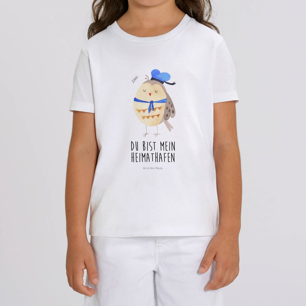 Organic Kinder T-Shirt Eule Matrose Kinder T-Shirt, Kinder T-Shirt Mädchen, Kinder T-Shirt Jungen, Eule, Eule Spruch, Eule Deko, Owl, Wortspiel lustig, Matrose, Freundin, Ehe, Seefahrer, Heimathafen, Hochzeitstag Geschenk