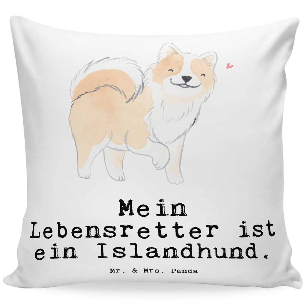 40x40 Kissen Islandhund Lebensretter Kissenhülle, Kopfkissen, Sofakissen, Dekokissen, Motivkissen, Hund, Hunderasse, Rassehund, Hundebesitzer, Geschenk, Tierfreund, Schenken, Welpe, Islandhund, isländischer Schäferhund