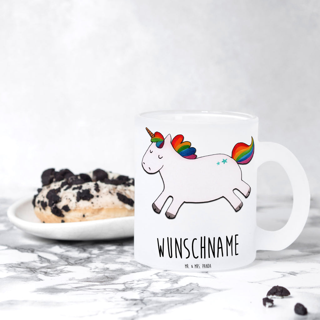 Personalisierte Teetasse Einhorn Happy Personalisierte Teetasse, Personalisiertes Teeglas, Personalisierter Teebecher, Personalisierte Glas Teetasse, Personalisierte Teetasse aus Glas, Teetasse mit Namen, Teeglas mit Namen, Teebecher mit Namen, Glas Teetasse mit Namen, Teetasse aus Glas mit Namen, Teetasse Wunschname, Teetasse selbst gestalten., Einhorn, Einhörner, Einhorn Deko, Pegasus, Unicorn, glücklich, fröhlich, Spaß, Freude, Lebensfreude, witzig, spannend, Lächeln, Lachen