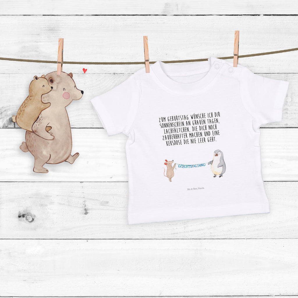 Organic Baby Shirt Maus Pinguin Geburtstag Baby T-Shirt, Jungen Baby T-Shirt, Mädchen Baby T-Shirt, Shirt, Geburtstag, Geburtstagsgeschenk, Geschenk, Maus, Pinguin, Geburtstage, Happy Birthday, Geburtstagsfeier