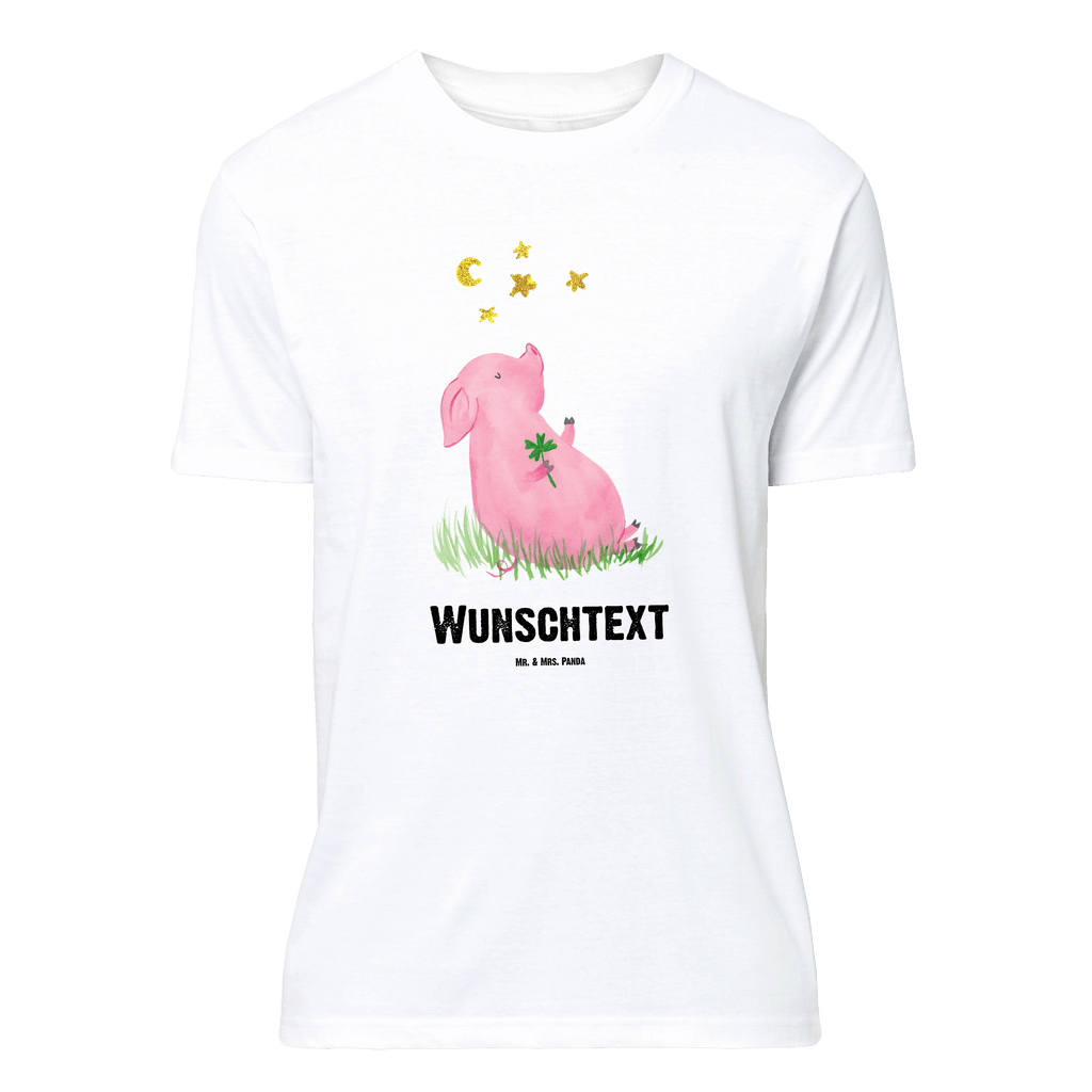 Personalisiertes T-Shirt Glücksschwein T-Shirt, Shirt, Tshirt, Lustiges T-Shirt, T-Shirt mit Spruch, Party, Junggesellenabschied, Jubiläum, Geburstag, Herrn, Damen, Männer, Frauen, Schlafshirt, Nachthemd, Sprüche, Tiermotive, Gute Laune, lustige Sprüche, Tiere, Glücksschwein. Glück, Schwein, Schweinchen, Sterne, Sernchen, Ziele, Träume, Motivation, Glücksbringer