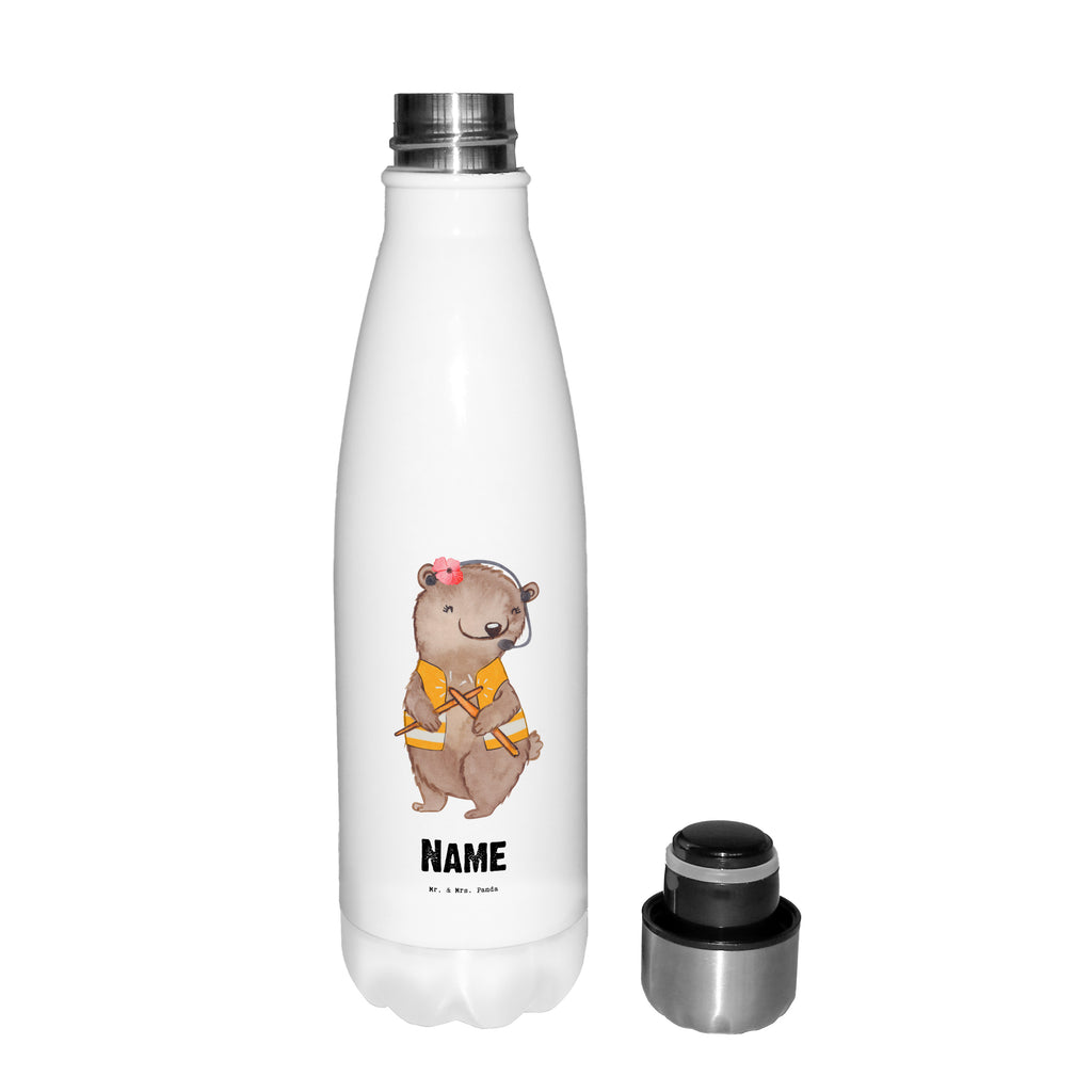 Personalisierte Thermosflasche Fluglotsin mit Herz Personalisierte Isolierflasche, Personalisierte Thermoflasche, Personalisierte Trinkflasche, Trinkflasche Mit Namen, Wunschname, Bedrucken, Namensflasche, Beruf, Ausbildung, Jubiläum, Abschied, Rente, Kollege, Kollegin, Geschenk, Schenken, Arbeitskollege, Mitarbeiter, Firma, Danke, Dankeschön, Fluglotsin, Flugverkehrsleiterin, Luftfahrtpersonal, Flugsicherung