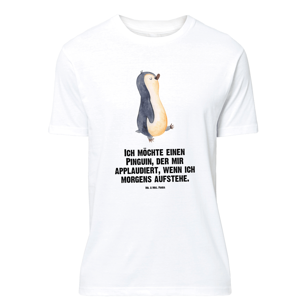 T-Shirt Standard Pinguin marschierend T-Shirt, Shirt, Tshirt, Lustiges T-Shirt, T-Shirt mit Spruch, Party, Junggesellenabschied, Jubiläum, Geburstag, Herrn, Damen, Männer, Frauen, Schlafshirt, Nachthemd, Sprüche, Pinguin, Pinguine, Frühaufsteher, Langschläfer, Bruder, Schwester, Familie