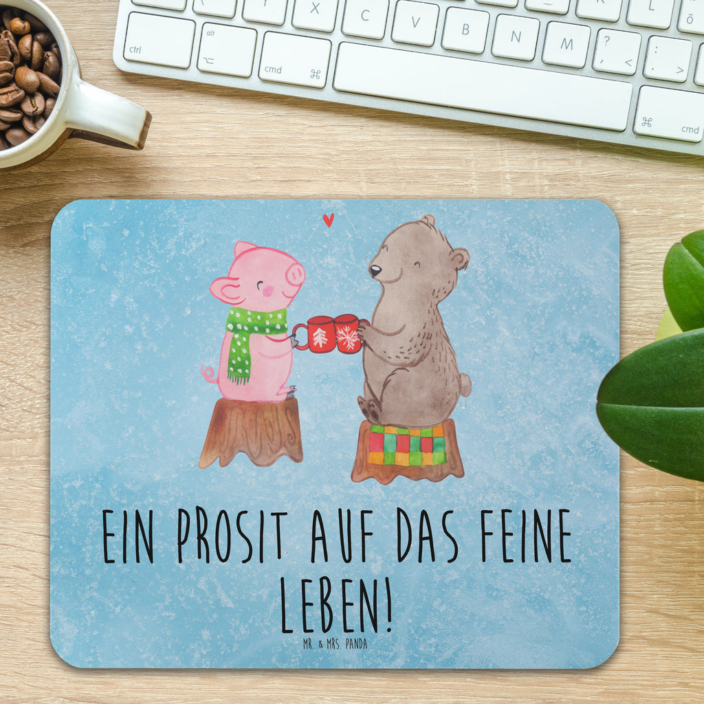 Mauspad Glühschwein Sause Mousepad, Computer zubehör, Büroausstattung, PC Zubehör, Arbeitszimmer, Mauspad, Einzigartiges Mauspad, Designer Mauspad, Mausunterlage, Mauspad Büro, Winter, Weihnachten, Weihnachtsdeko, Nikolaus, Advent, Heiligabend, Wintermotiv, Prost, Alles Gute, Weihnachtszeit, Schwein, Bär