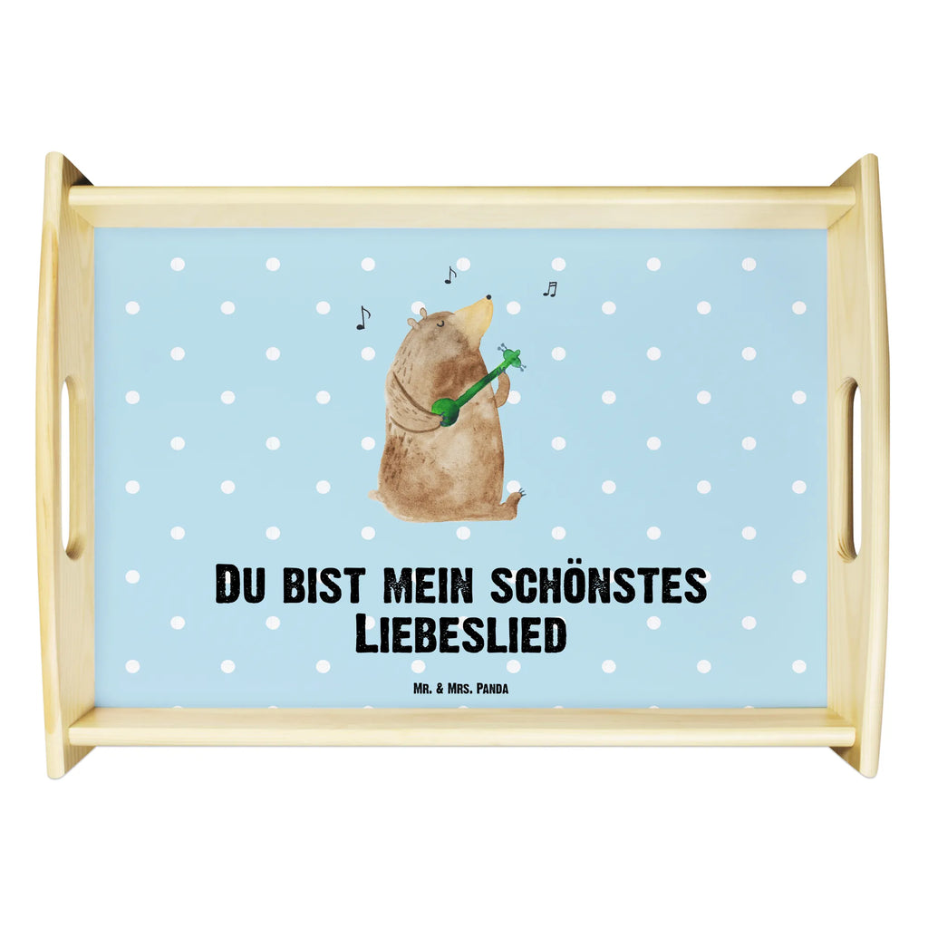 Serviertablett Bär Lied Serviertablett, Tablett, Holztablett, Küchentablett, Dekotablett, Frühstückstablett, Bär, Teddy, Teddybär, Bärchen, Bear, Liebeslied, Lied, Song, Valentinstag, Valentine, Geschenk, Partner, Liebe, Freundin, Frau, Herz, Spruch