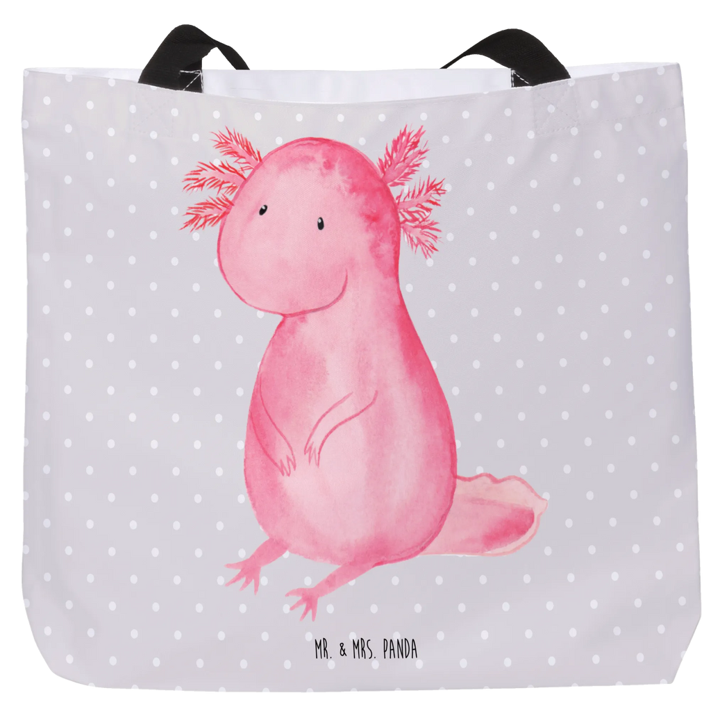 Shopper Axolotl null Beutel, Einkaufstasche, Tasche, Strandtasche, Einkaufsbeutel, Shopper, Schultasche, Freizeittasche, Tragebeutel, Schulbeutel, Alltagstasche, Axolotl, Molch, Axolot, vergnügt, fröhlich, zufrieden, Lebensstil, Weisheit, Lebensweisheit, Liebe, Freundin